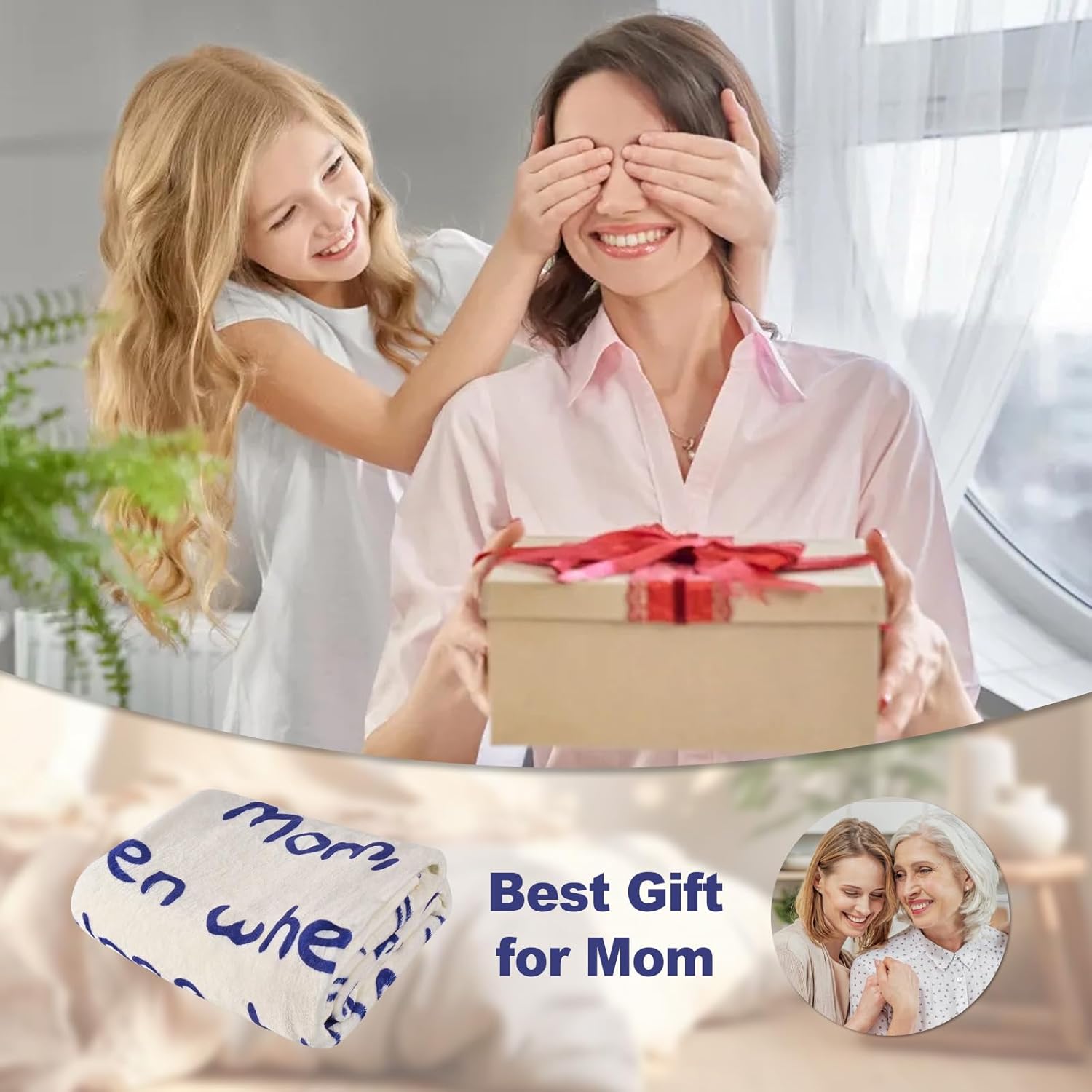 60 x 50 Inches Flannel Blanket for Mom Ultra-Soft Cozy Throw with Heartfelt Message... - Image 6