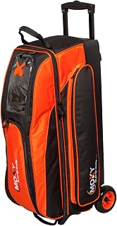 Bowlerstore Products Moxy Blade - Bolsa de Bolos Triple con Ruedas, Color Naranja y Negro, Naranja y Negro