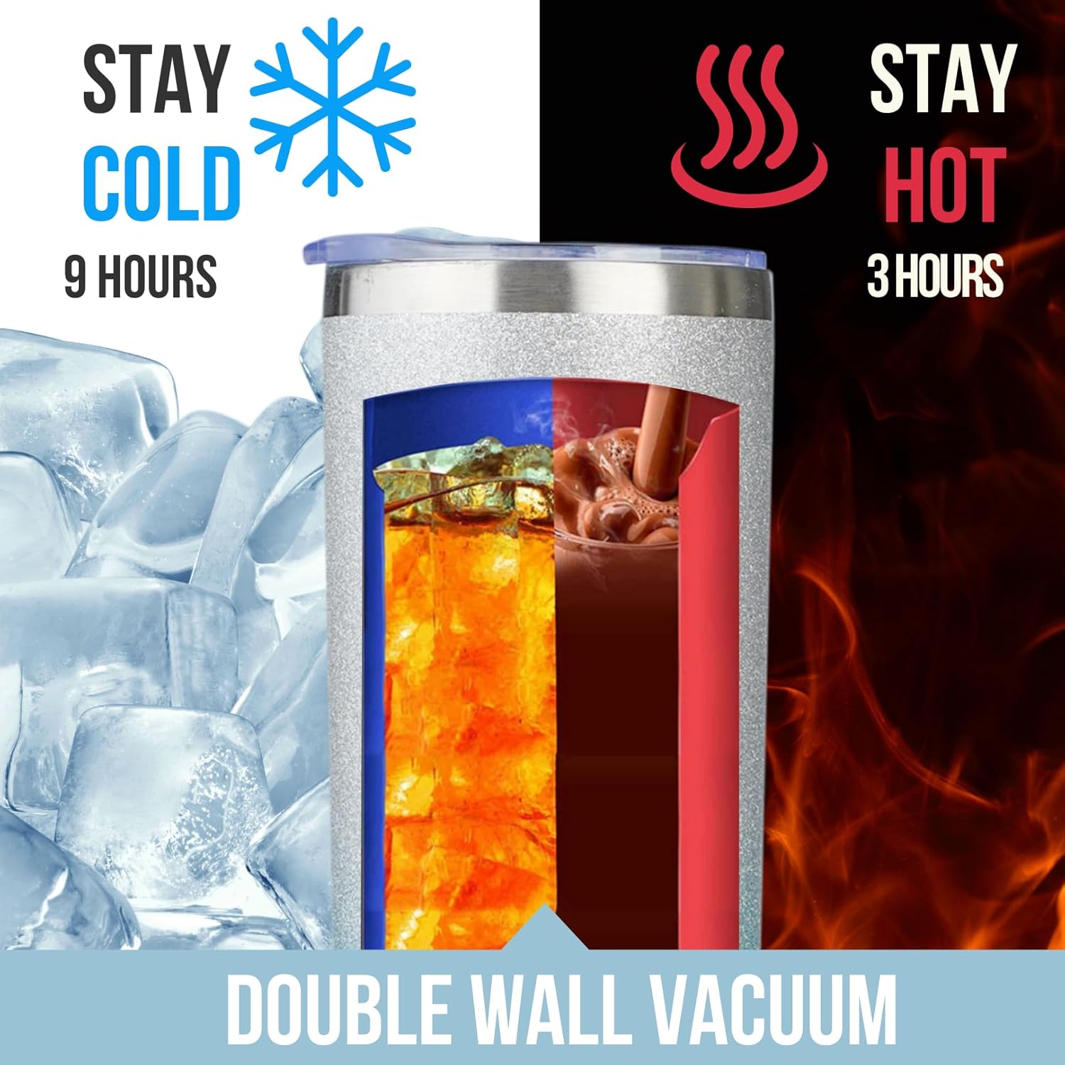 Onebttl Lake House Gifts for Women, 20oz Stainless Steel Insulated Tumbler, Housewarming Gifts for Lake Lovers - Silver Blue, Lake Life - Image 5