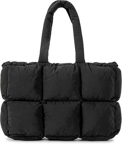 Miniatura 9 de Herald Bolsa de mano acolchada para mujer, bolso acolchado grande y ligero para trabajo, viajes, gimnasio, tienda