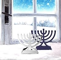 Vista 9 de Zion Judaica Menorá Mini de Hanukkah LED Operada con Batería o USB - Configuraciones de Luz Múltiples en Movimiento Hanukkiah para Decoraciones