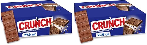 CRUNCH Full-Size Candy Bar, Creamy Milk Chocolate with Crunchy Crisped