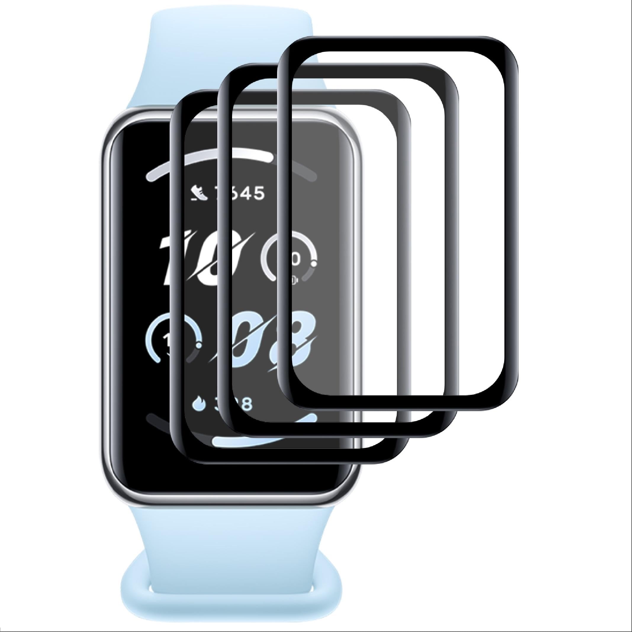 GIOPUEY 3 Pellicole Protettive Per Huawei Band 7 - Copertura Totale, Trasparenti, Anti-graffio