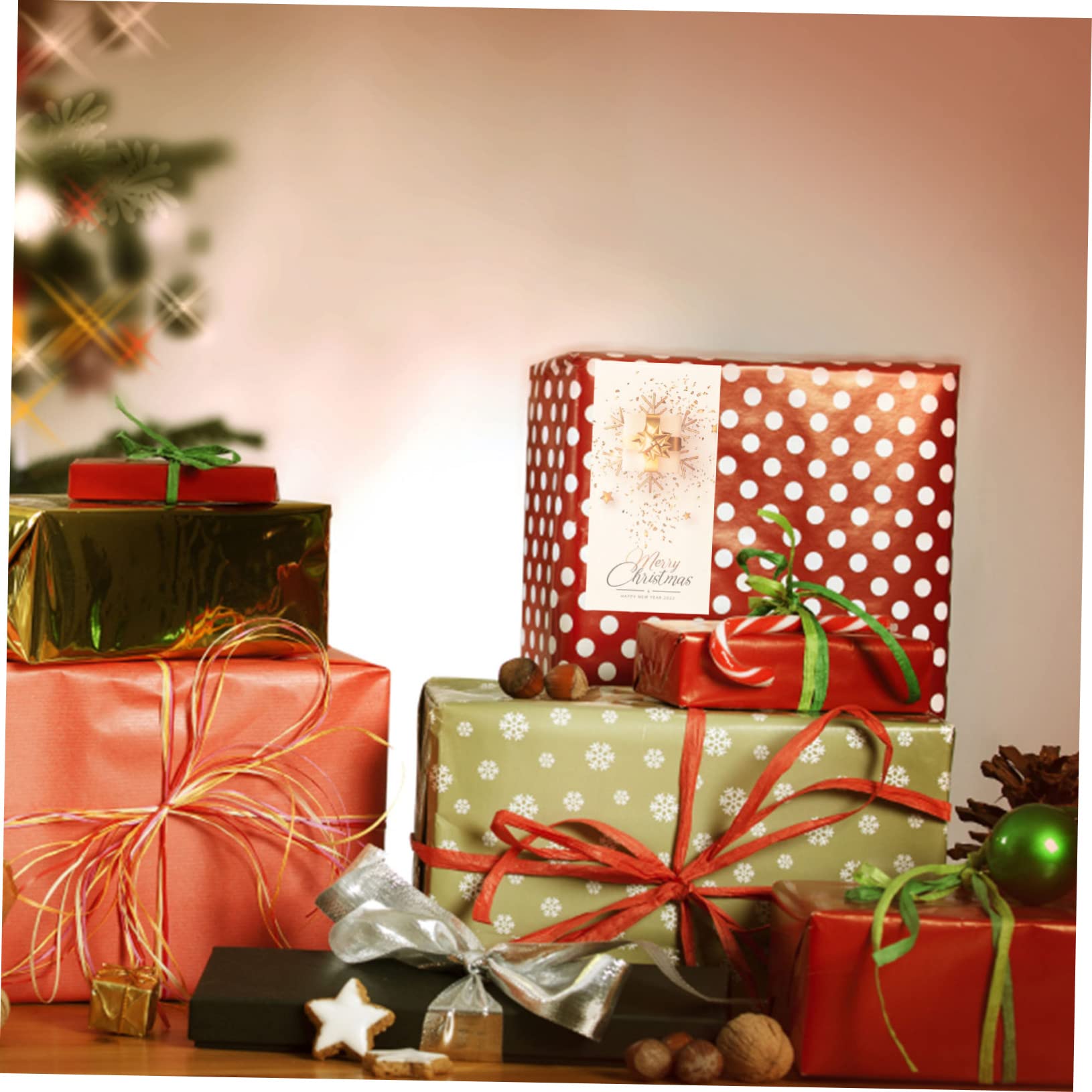 SEWACC 250piezas Pegatinas De Navidad Para Sellar Cajas y De Fiesta Adornos Navideños Adultos