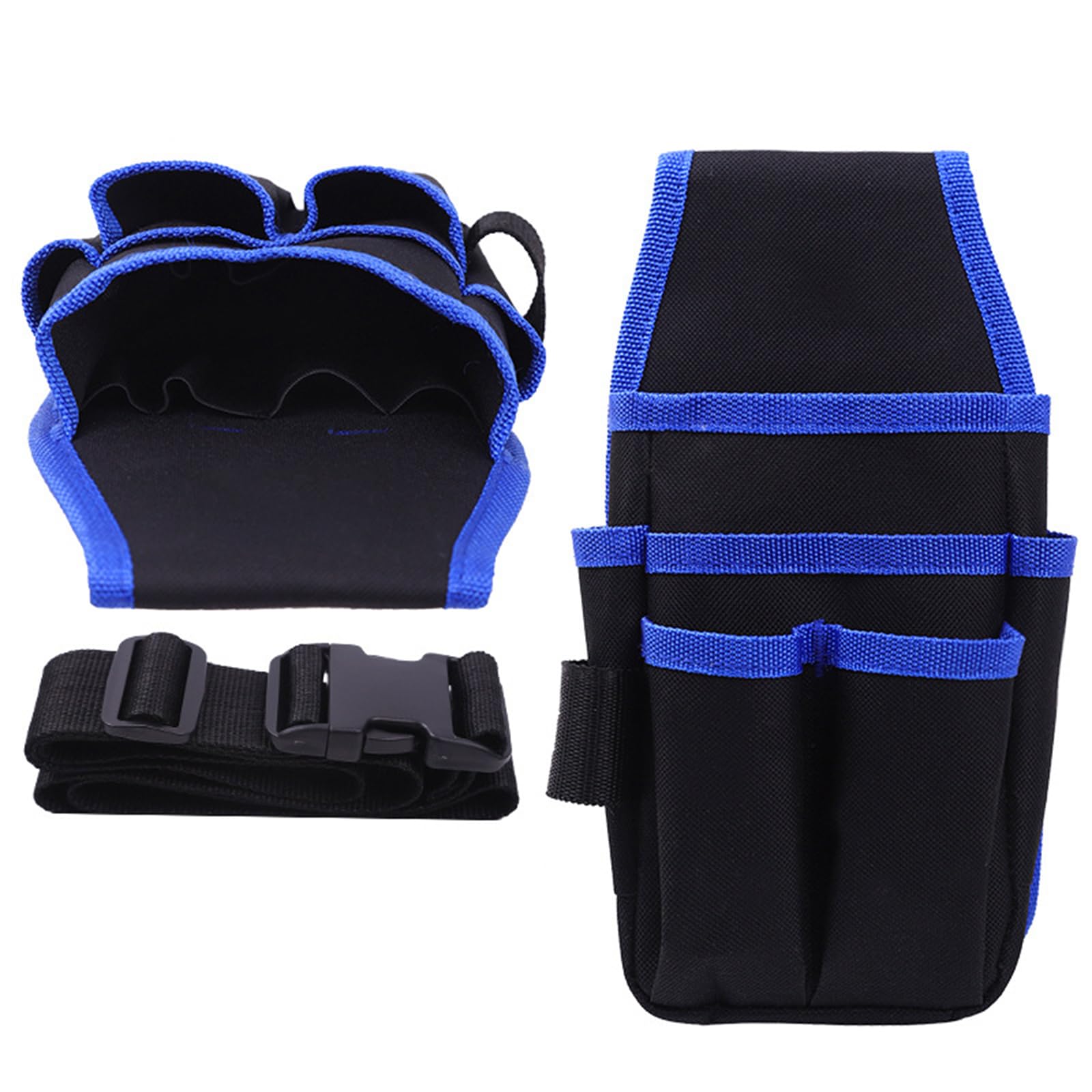 Borsa Porta Attrezzi, Custodia per elettricista, Borsa per elettricisti, Borsa Magazzino Utensili, Cintura Porta Attrezzi Multi Tasche, per Elettricista,Carpentiere(Blu 26.5 * 13.5 * 5cm)