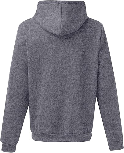 Miniatura 5 de Parise Sudaderas casuales con capucha para hombre, con cremallera completa, para gimnasio, deportes, correr, bolsillos con cremallera, cuello alto,