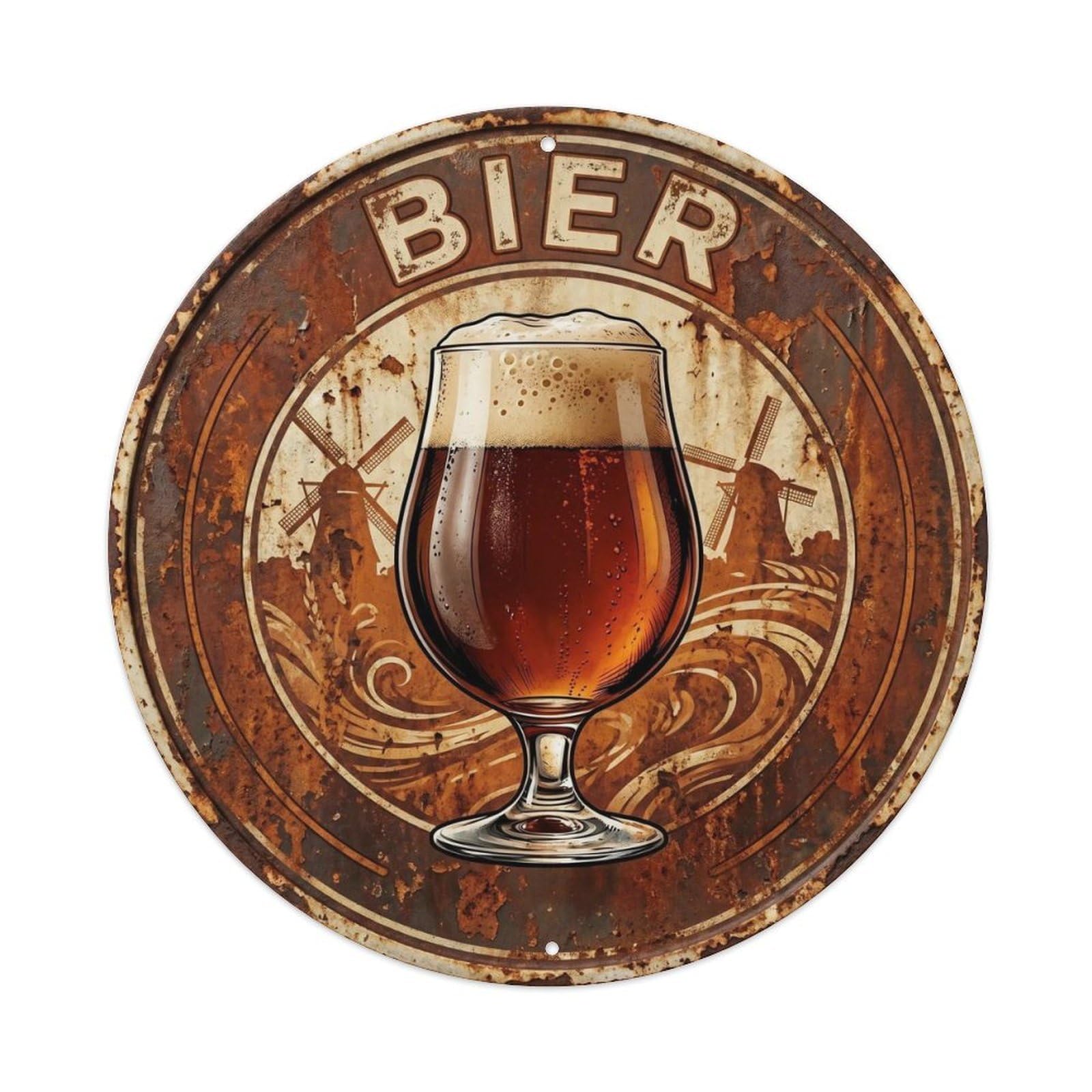 Dutch Windmills Style Culture Belgian Beer Metal Tin Sign
