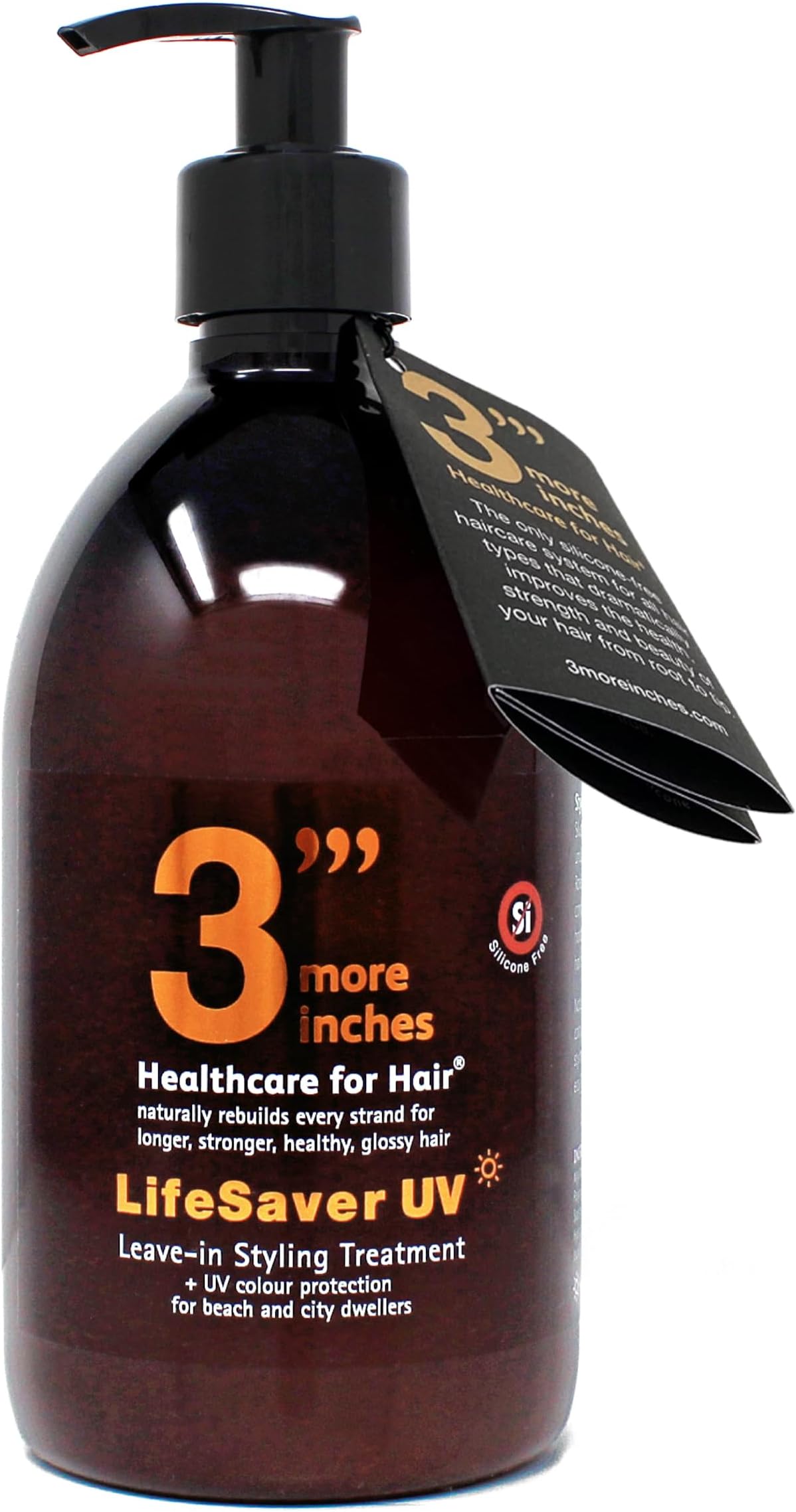 3'''More Inches LifeSaver UV Leave-in Styling Treatment 500ml - 3 in 1 Moisturizing UV Color Protection - Frizz-Free Beach Waves - No Added Fragrance, Silicone Feee - Hair Care by Michael Van Clarke