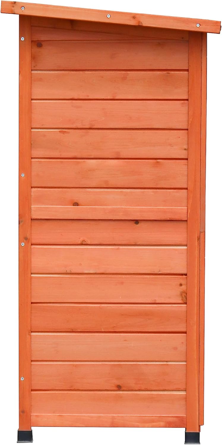 GDFStudio 41" Rabbit Hutch Indoor & Outdoor with Removable Pull-Out Tray, Wooden Bunny Cage with Mesh Doors, Waterproof Fir Wood Small Animal House for Guinea Pig Rabbit Bunny, Easy Assembly, Natural