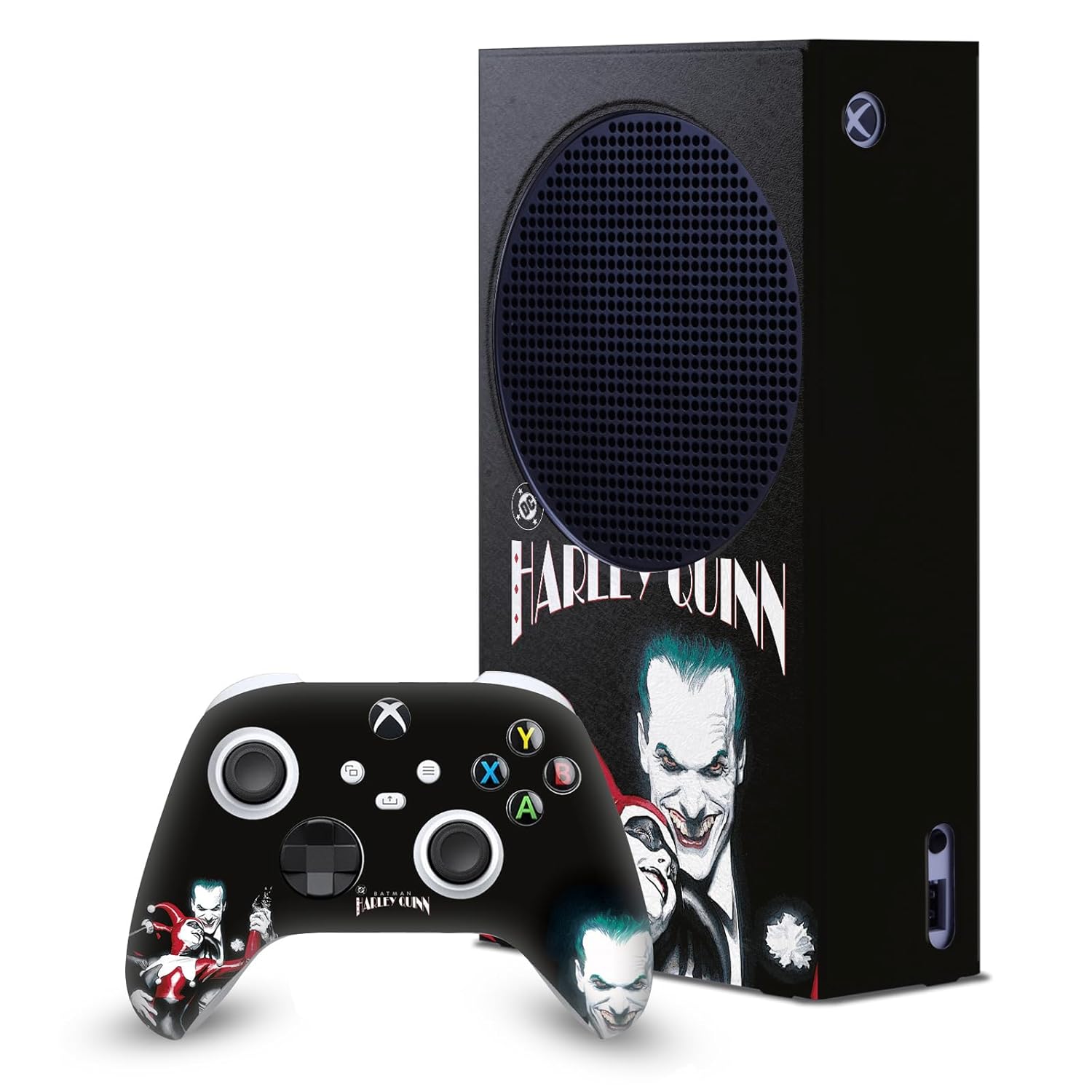 Head Case Designs Officially Licensed The Joker DC Comics Batman: Harley Quinn 1 Character Art Game Console Wrap and Controller Skin Compatible With Xbox Series S Console & Controller Bundle