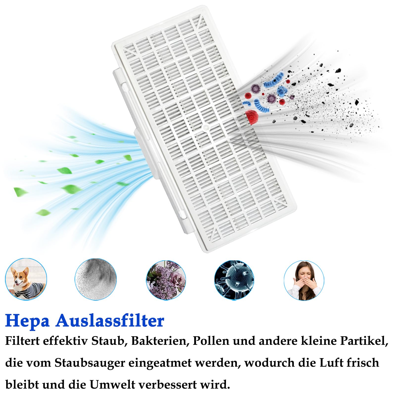 6 sztuk akcesoriów do filtrów do odkurzacza Bosch bezworkowego seria 6