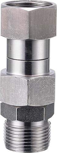 Miniatura 7 de PWACCS Lavadora a presión giratoria, junta giratoria M22 de 0.551 in, acero inoxidable, 5000 PSI