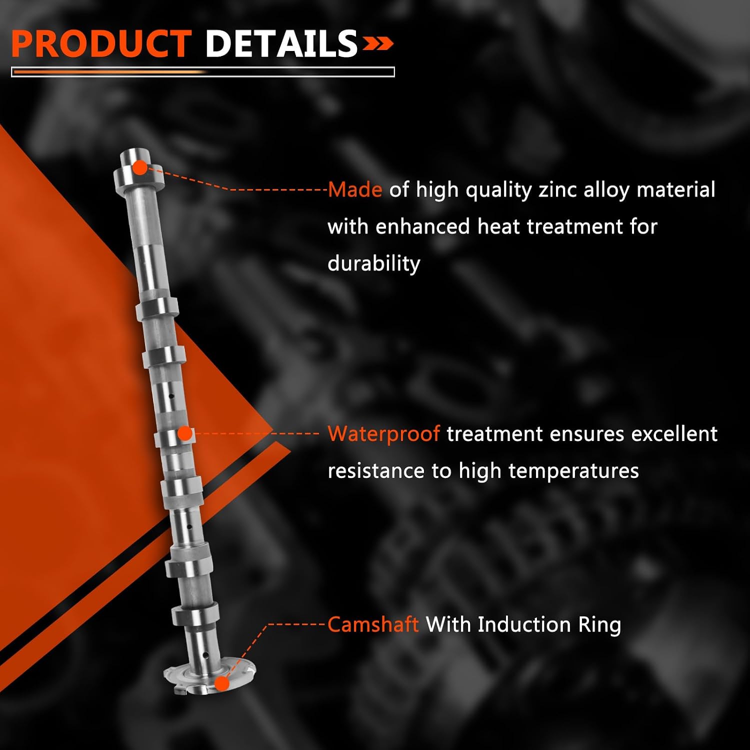 Right Side Intake Camshaft 2760505801 Fit for Mercedes Benz 2012-2018 C300 C350 E350 4Matic Base E400 Hybrid GLE350 GLK350 ML350 4Matic Base R350 4Matic SLK350