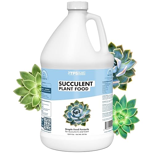 TPS NUTRIENTS Alimento para plantas suculentas para suculentas, cactus, jade y aloe, fertilizante líquido para plantas de interior, 1 galón (128