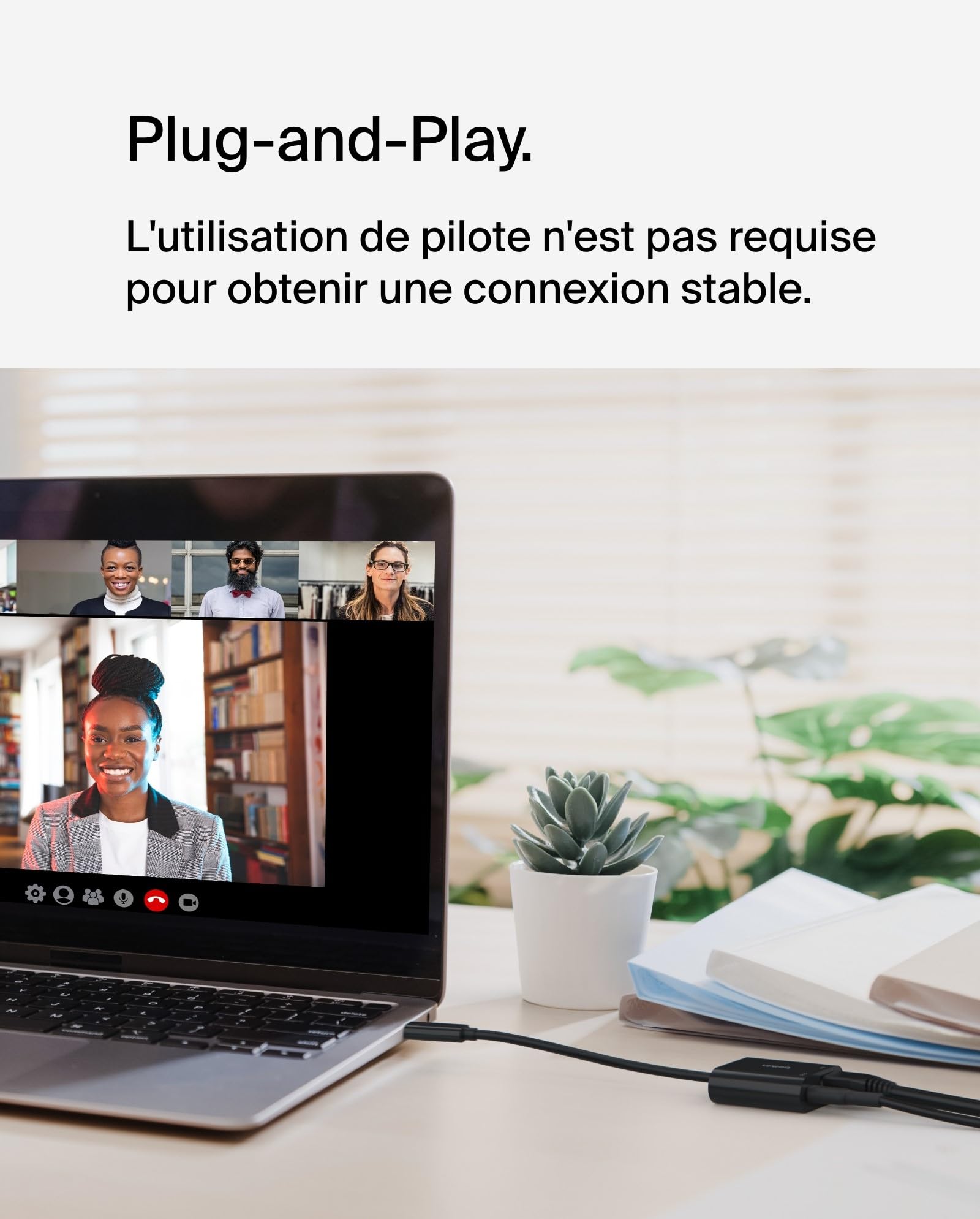 Belkin Connect Adaptateur USB-C vers Ethernet 100 W Gigabit Ethernet 10/100/1000 Mbits Recharge Rapide