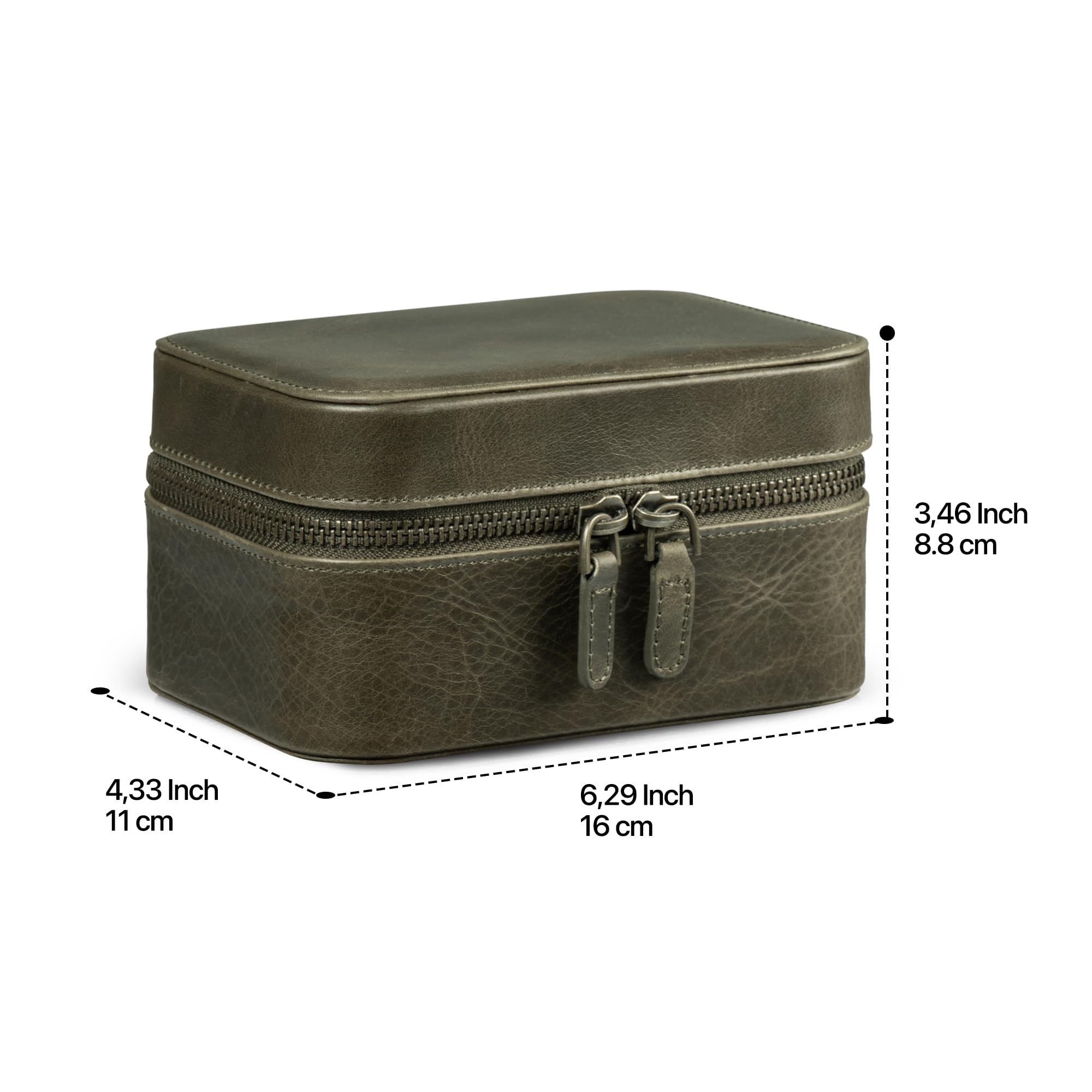 Londo Kensley Pudełko na zegarek z prawdziwej skóry, ochronne, stylowe, eleganckie etui kolekcjonerskie, organizer do przechowywania, dla mężczyzn i kobiet, luksusowe zegarki na rękę, zielone
