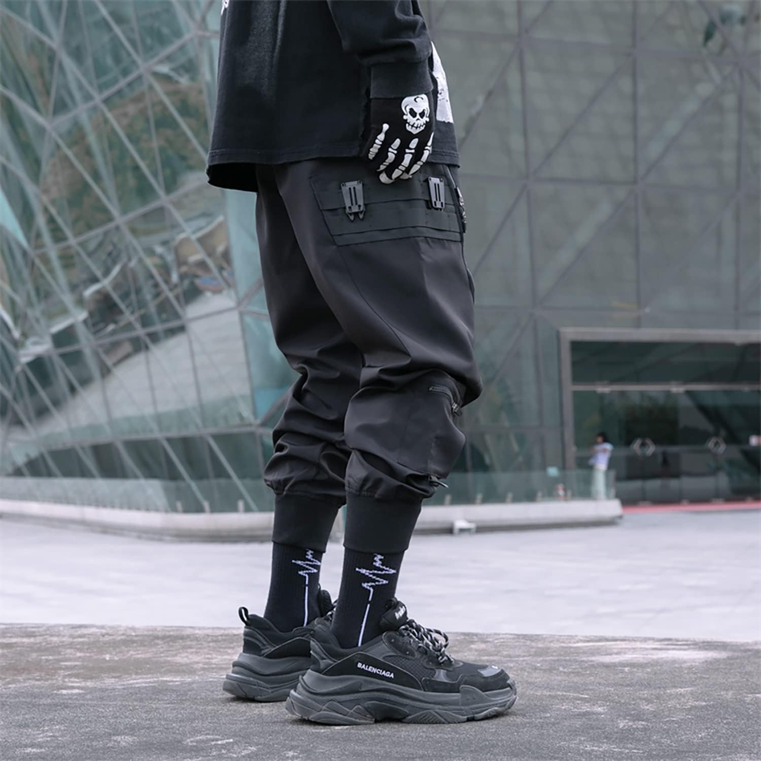 MOKEWEN Men's Jogger Pockets Ankle Athletic Ankle Cargo Pants