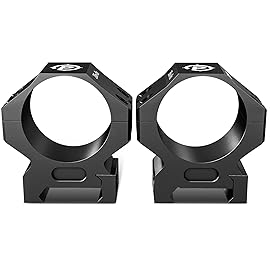 Pinty Scope Rings, 34 mm Rifle Scope Mounts Set of 2, Low Profile Optics Rifle Scope Rings, 7075 Aluminum Alloy Scope Mount Rings Riflescope Ring Mounts with 1 in. Height for 20 mm Picatinny Rail