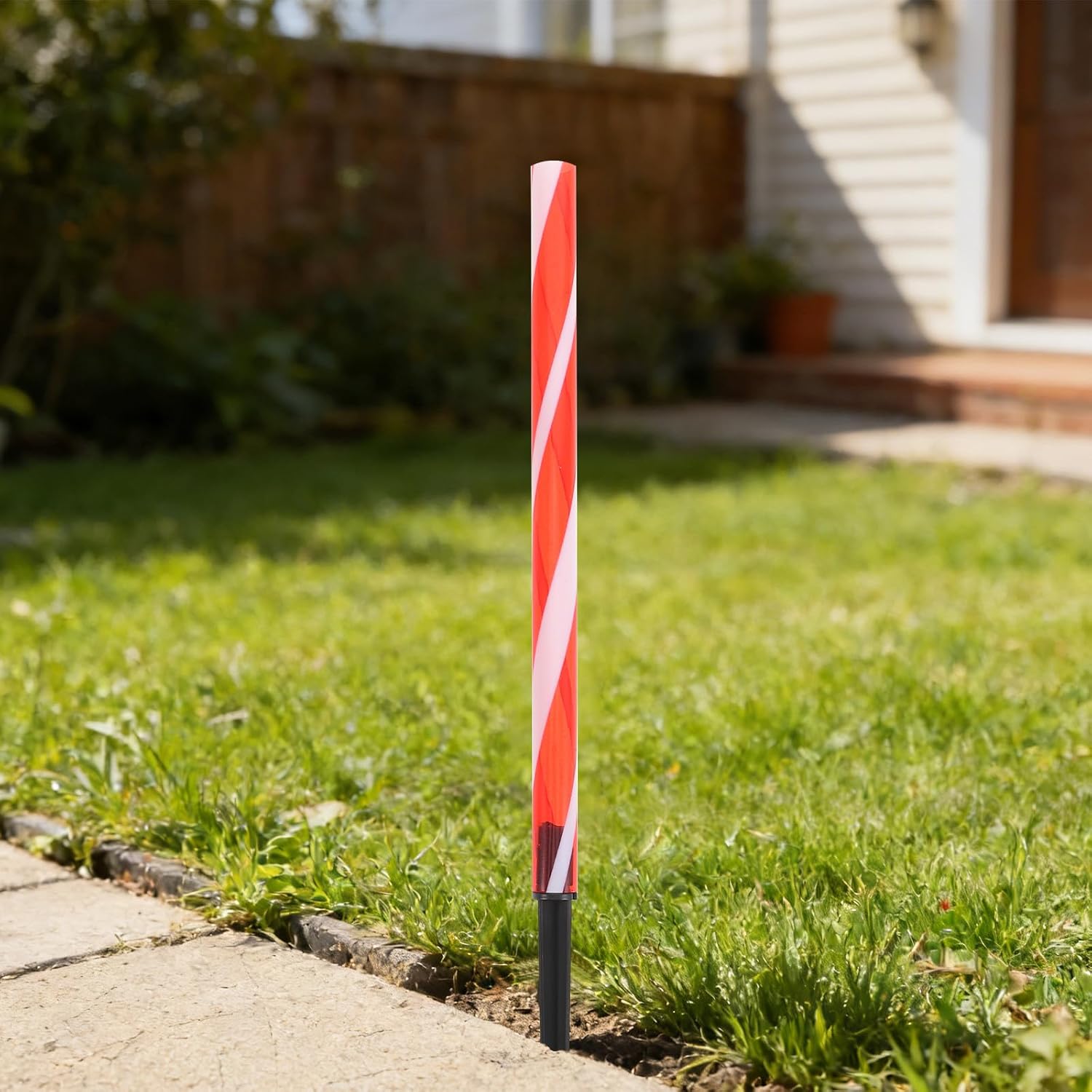 10 Sets Solar Path Light Replacement Stake - Red White Solar Torch Light Extension Poles - Plastic Ground Spikes Stakes for Outdoor Lawn Lighting Decorations