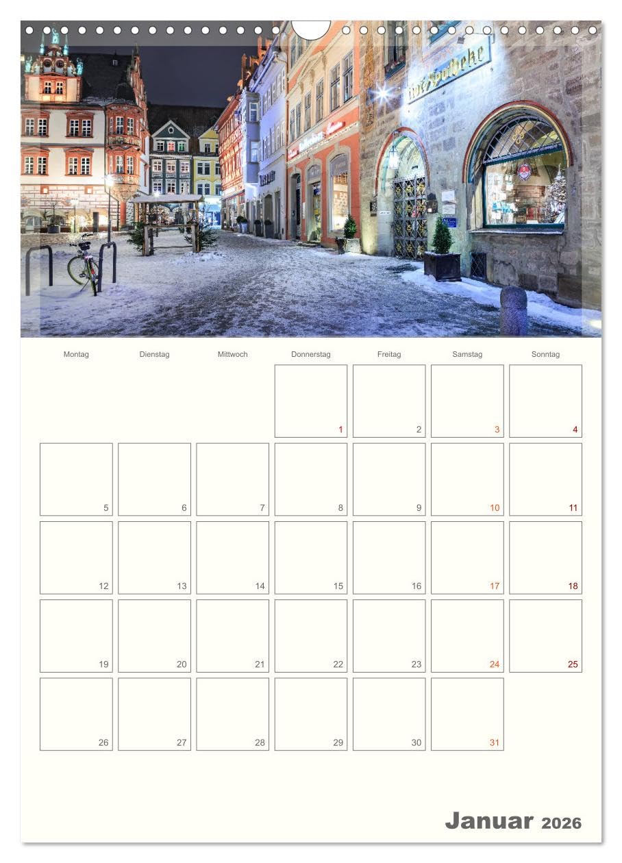 Coburg - im Wandel der Zeit (Wandkalender 2026 DIN A3 hoch), CALVENDO Monatskalender: Coburg - eine Fotoreise durch historisches und architektonisches Juwel in Oberfranken