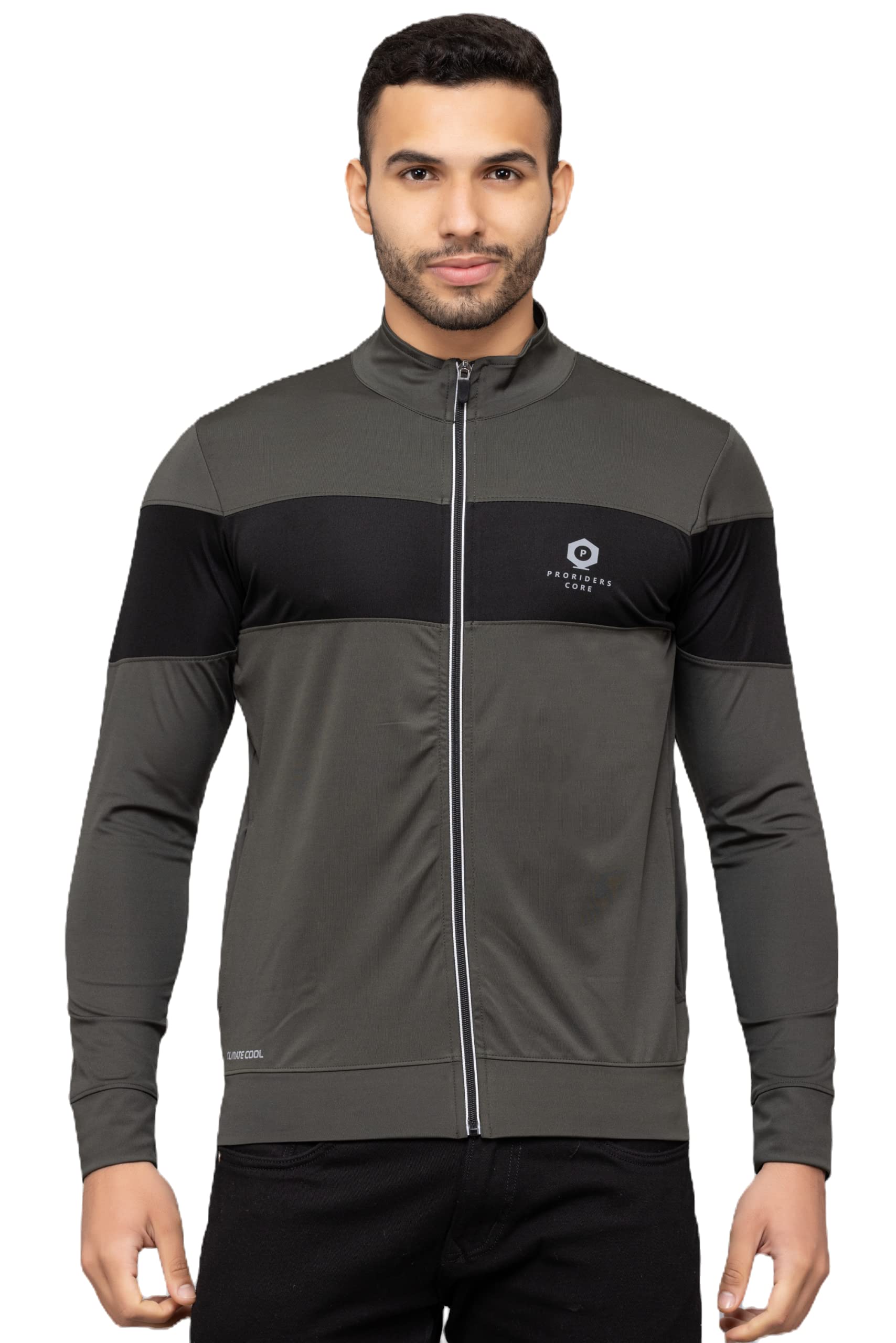 proriders Lycra Dri-Fit Men's Full Sleeve Front Zip Sports Biker/Gym Jacket with Side Pockets-picture-40