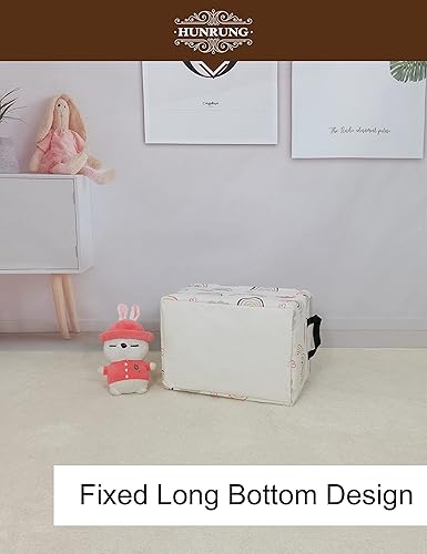 Miniatura 8 de HUNRUNG Cesta de Almacenamiento Rectangular de Lona Bonita Organizadora para Juguetes de MascotasNiños, Libros, Ropa Perfecta para HabitacionesSala