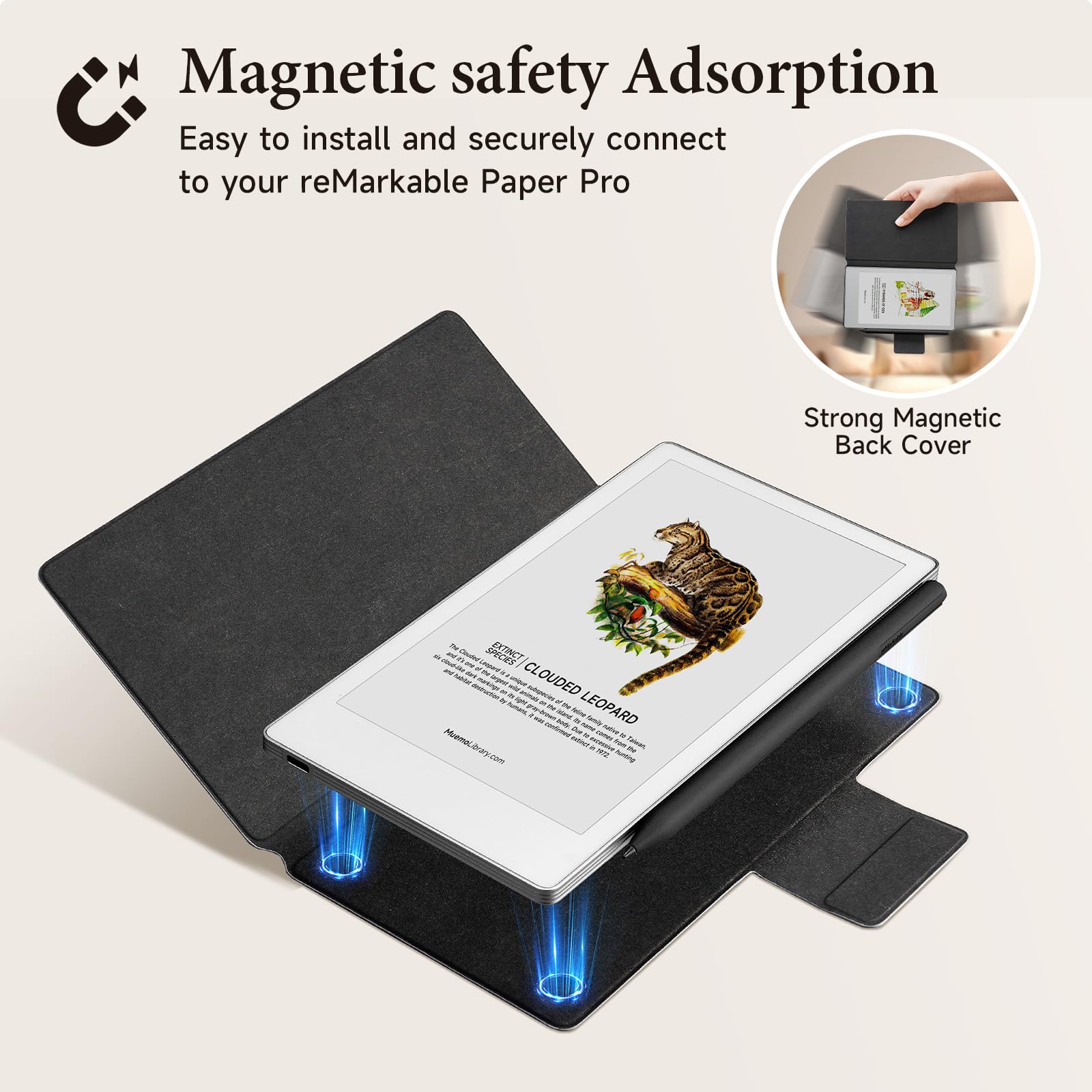 Étui Pour Remarkable Paper Pro Move, Carnet-Book Avec Porte-Stylo Se