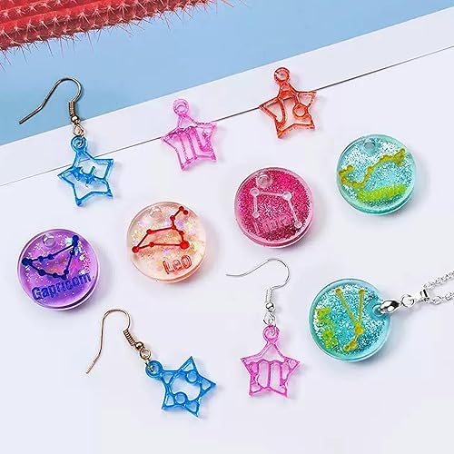 Miniatura 14 de 3 moldes de resina para colgantes, moldes de joyería de resina de silicona, kit de fabricación de aretes, moldes de silicona con llaveros, anillos