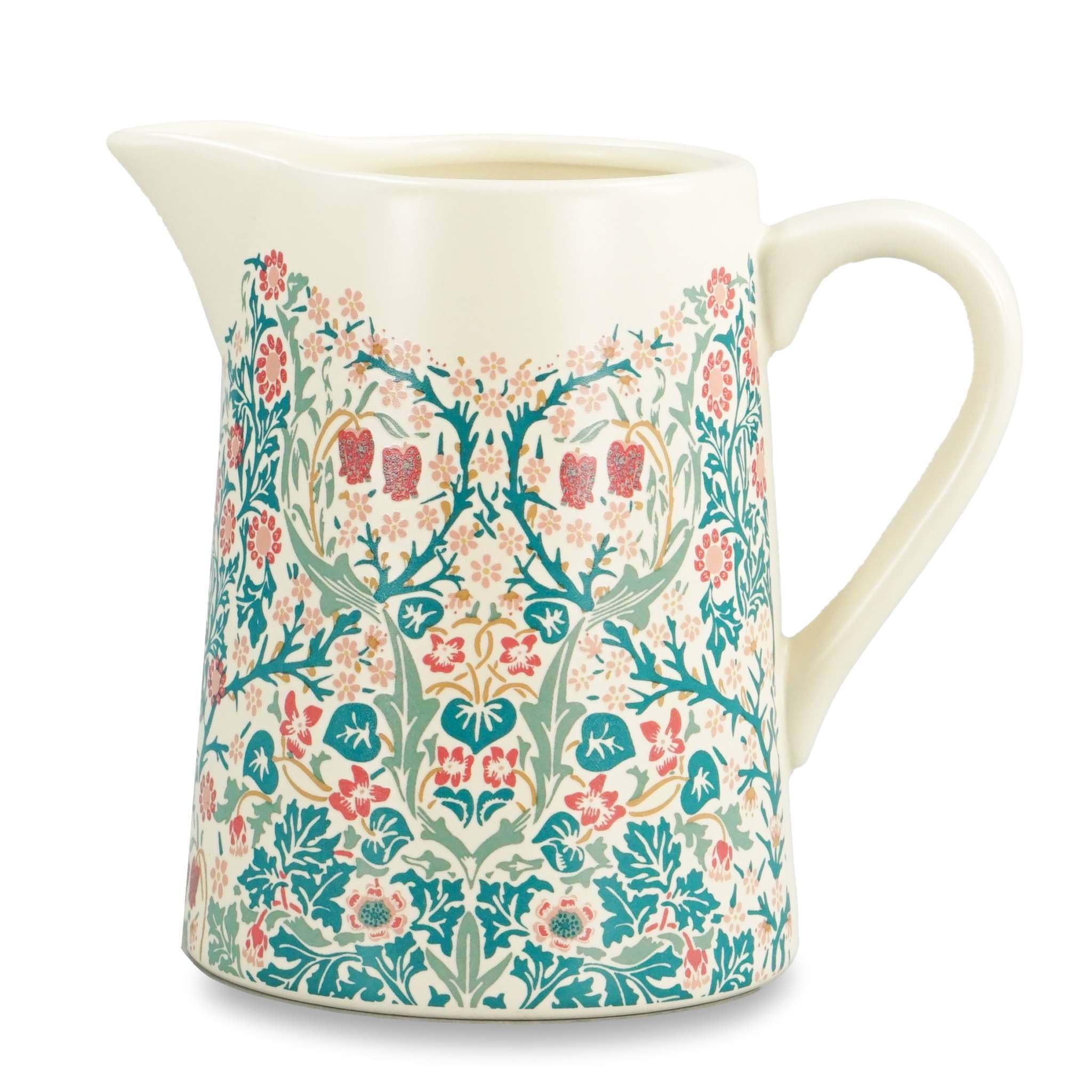 Half Moon Bay | John H. Dearle | Blackthorn | 500ml Ceramic Jug | Arts and Crafts Collection | Decorative Serving Pitcher | Elegant Birthday, Christmas or Everyday Gift for Design Lovers