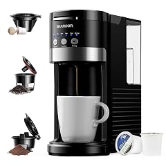 SHARDOR 3 in 1 Single Serve Coffee Maker K Cup Pod Coffee Maker Compatible with Grounds Teas 6