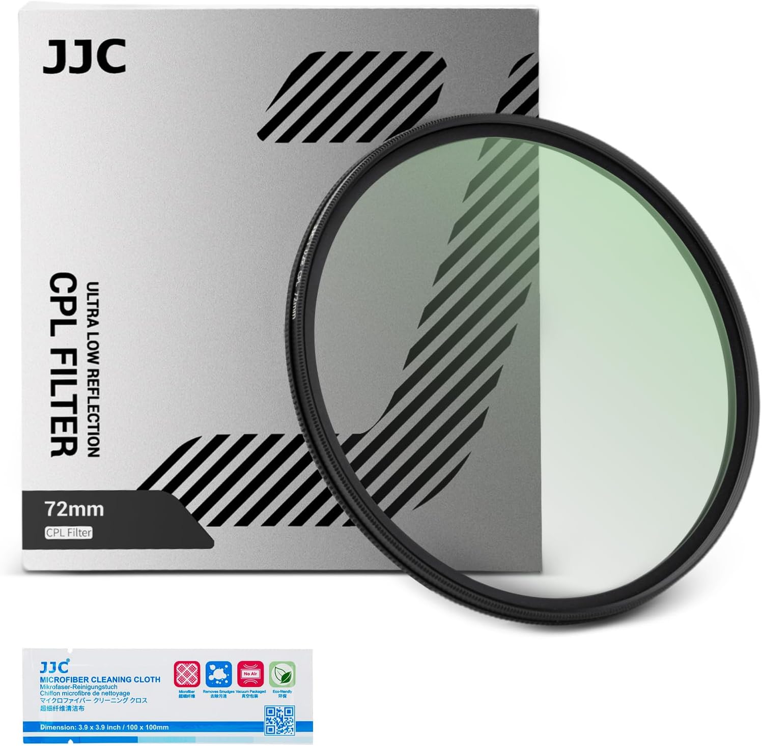 JJC 72mm Ultra Low Reflectivity CPL Filter with 44 Multi-Coated, Nitto True Color Polarizer Lens Filter Circular Polarizing for Camera Lenses, Glare Control, Contrast Increase, Color Enhancing