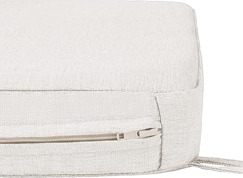Miniatura 4 de Quality Outdoor Living Deep Seat - Cojín universal para silla de comedor para interiores y exteriores (juego de 2), 20 x 20 pulgadas, lino
