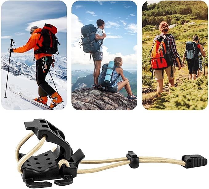 2 Stuks Rugzak Binding Clip MOLLE Gear Organizer Sluiting Elastische Binding Gesp Clip Zakken Sluiting Koord Fix Gear Elastische Band Houd Uw Spullen Veilig en Georganiseerd