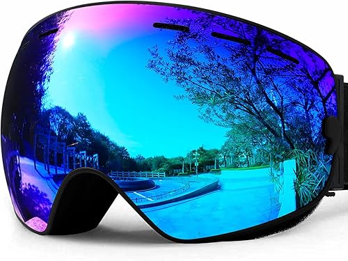 Miniatura 1 de SPOSUNE Gafas de esquí sobre gafas gafas de nieve y snowboard para hombres mujeres y jóvenes gafas de moto antivaho UV400