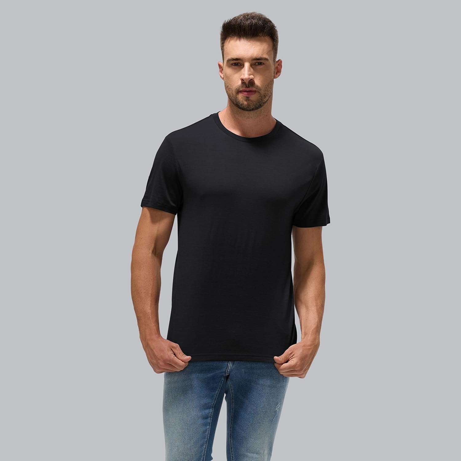 Men's Merino Wool T-Shirt | Thermoregulating & Odor-Free Base Layer | Beach, Hiking, Travel Essentials - Image 5