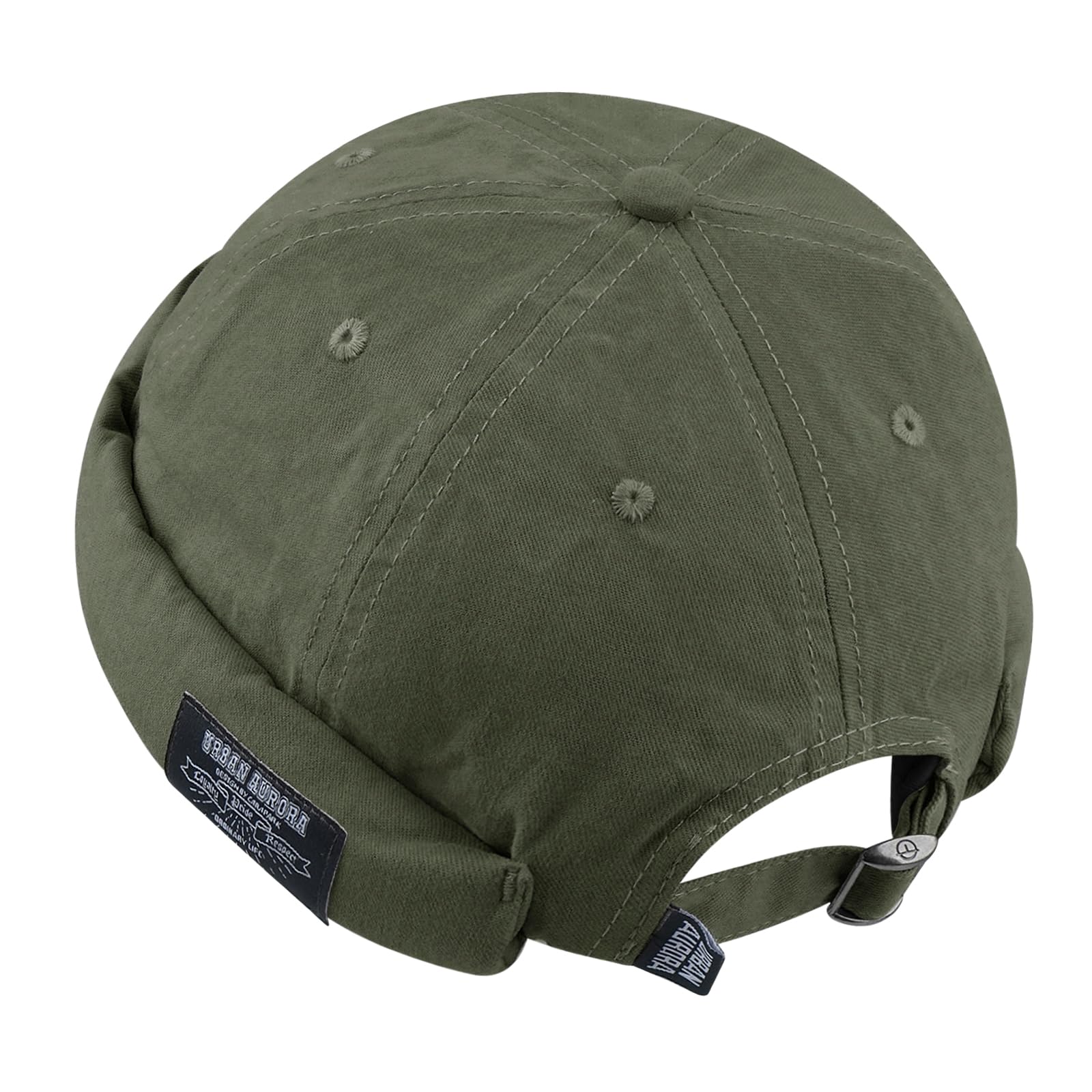 Clakllie Cotton Docker Cap Marynarska Portowa Oryginalna Męska Letnia Kryjąca Bez Daszka Zwijana Unisex, H-GD30-Zielony, Rozmiar Uniwersalny