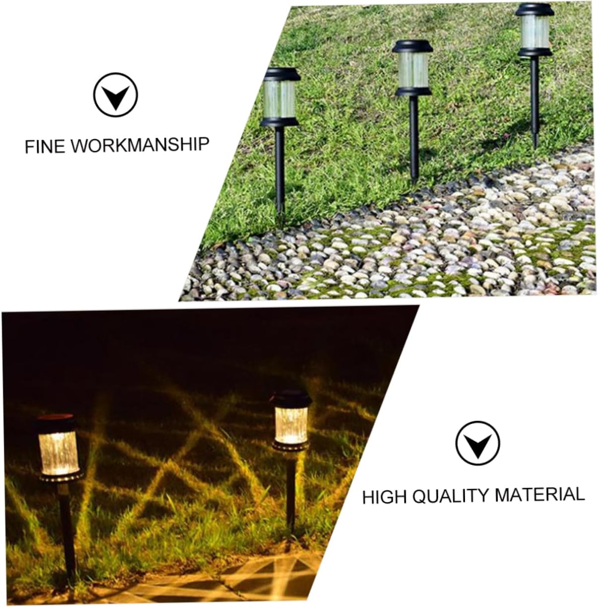 DOITOOL 6pcs Solar Lawn Lights Led Ground Plug Lamps for Outdoor Garden Decoration Landscape Lighting for Pathways Yards and Walkways
