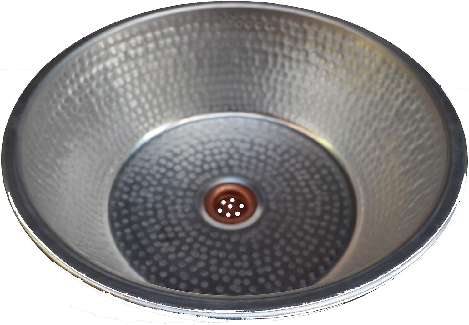 Lightweight Nickel Bathroom Sink Kitchen Bar Ice Drinks Prep Washbasin Metal Hand Hammered Wash Basin Toilet Washroom Tub Above Counter Vessel Top Mount Washing Bowl Decor