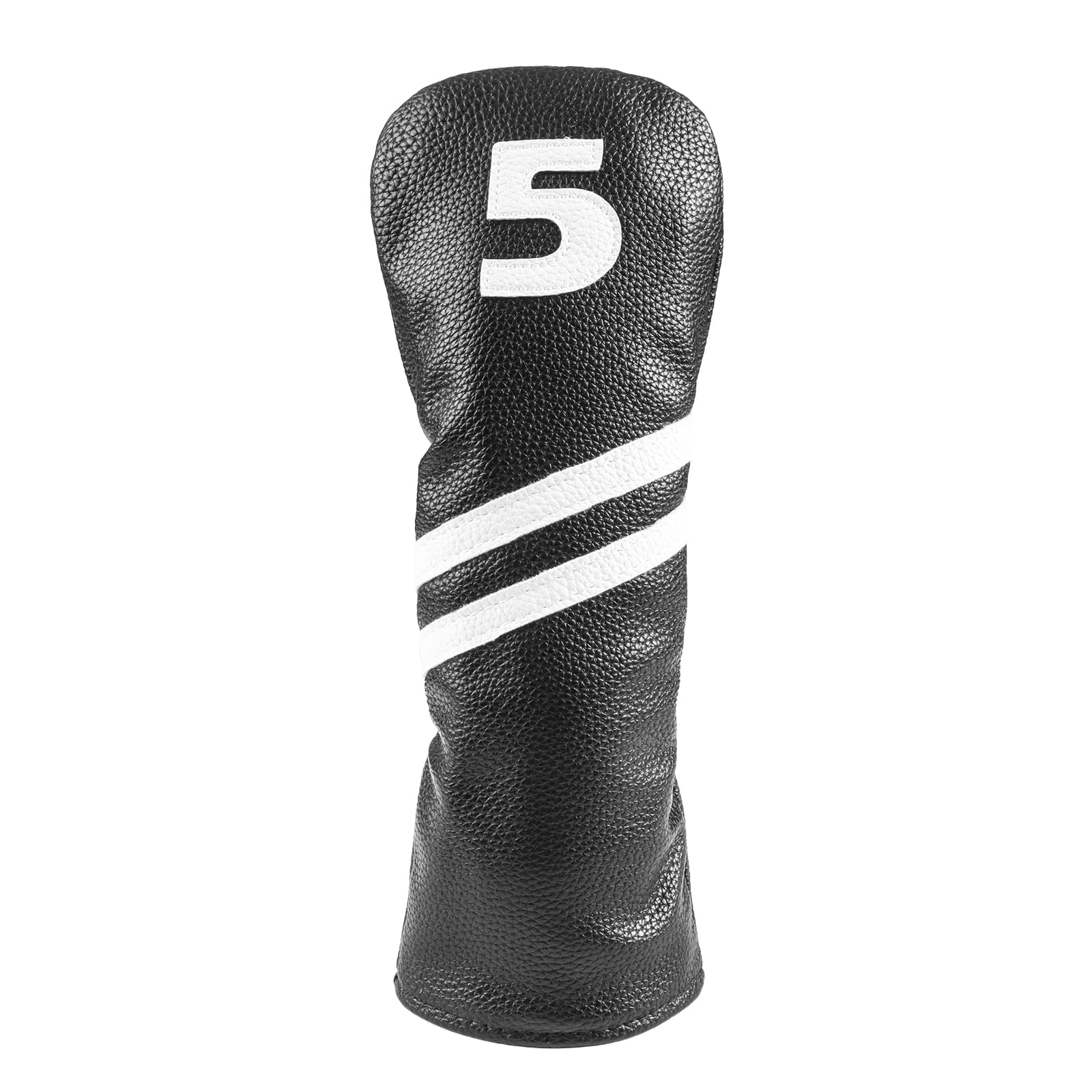 Golf Schlägerhauben für Driver,Fairway Hybrid Rescue Eisenkopfhüllen Strapazierfähiges Leder Schwarz Auffällige Nummern Universal für Herren Damen Golfer