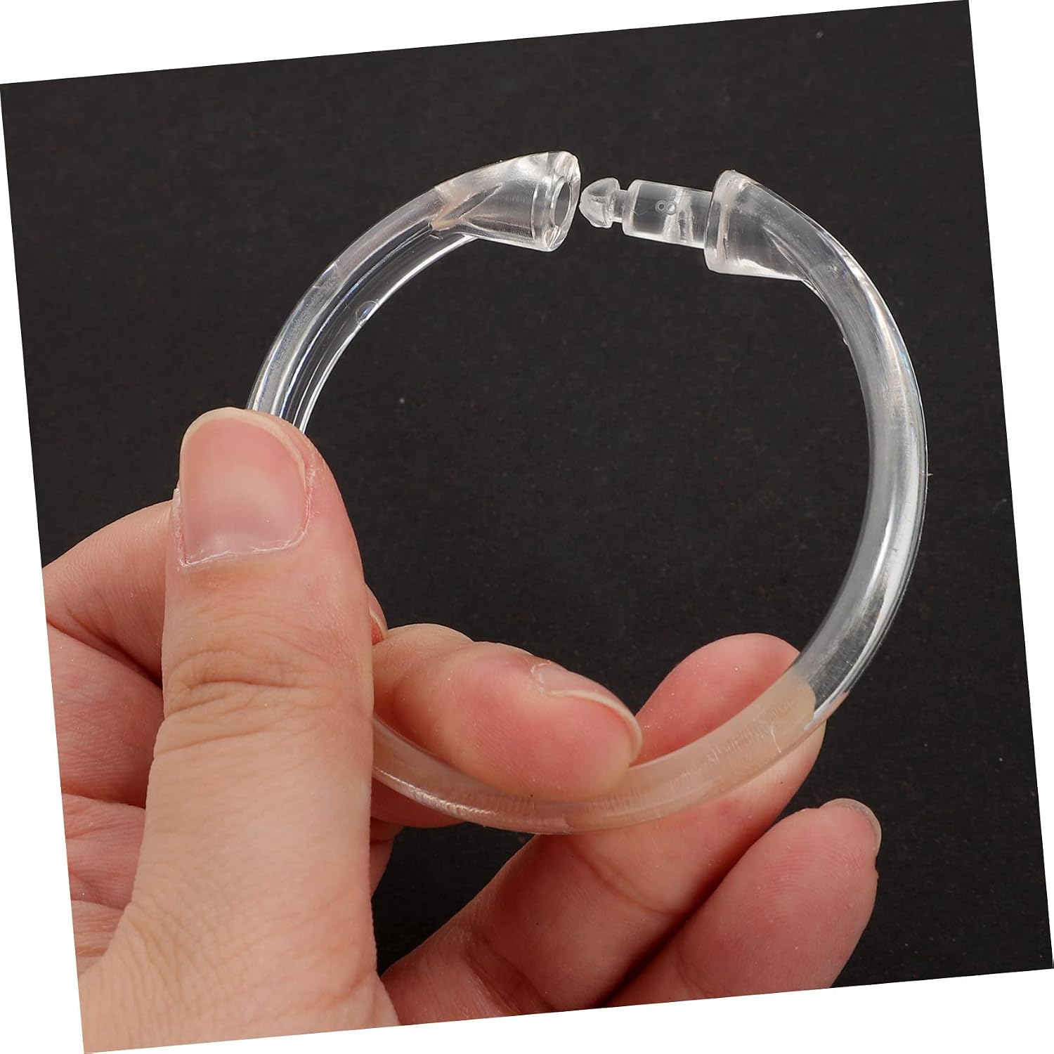 3sets Double Sided Shower Hooks Snap Closure Curtain Rings for Shower Rods 12pcs*3