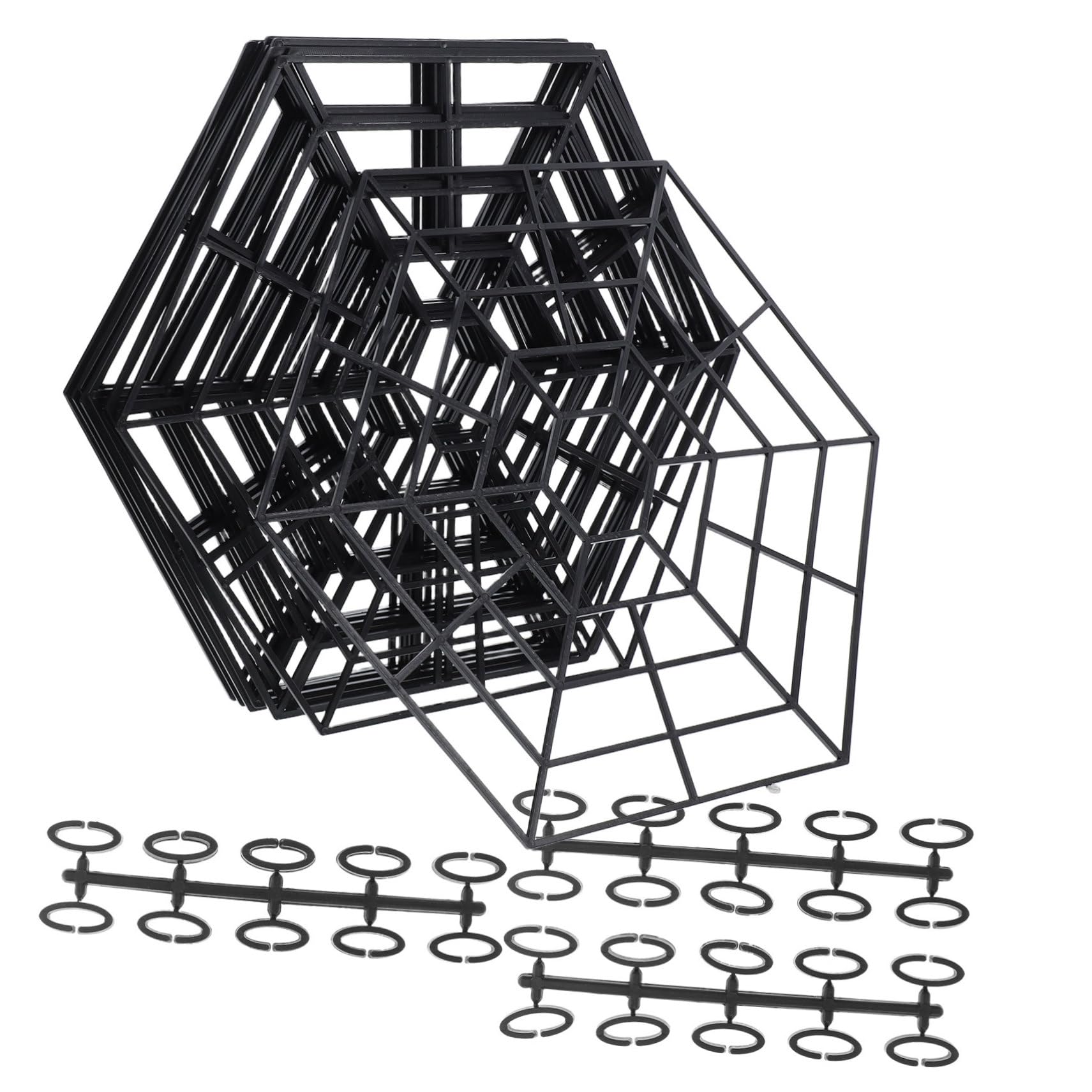 CIYODO Fish Pond Accessories 10pcs 6-Angle Fish Protectors Pond Netting for Home