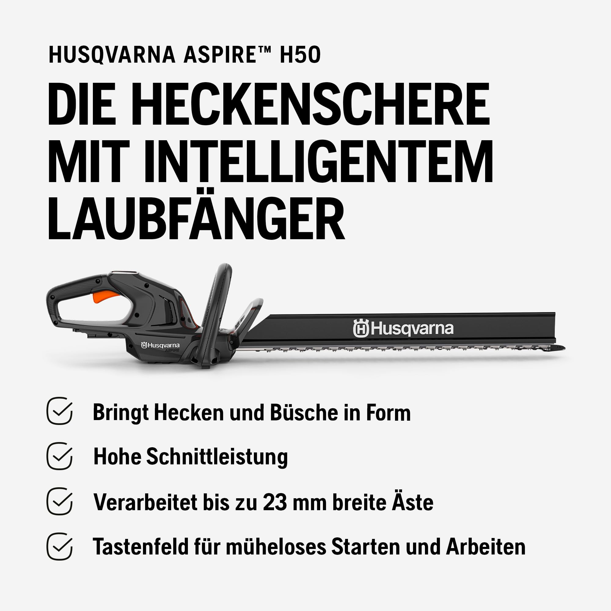 Husqvarna Akku Heckenschere Aspire H50-P4A ohne Akku/Ladegerät