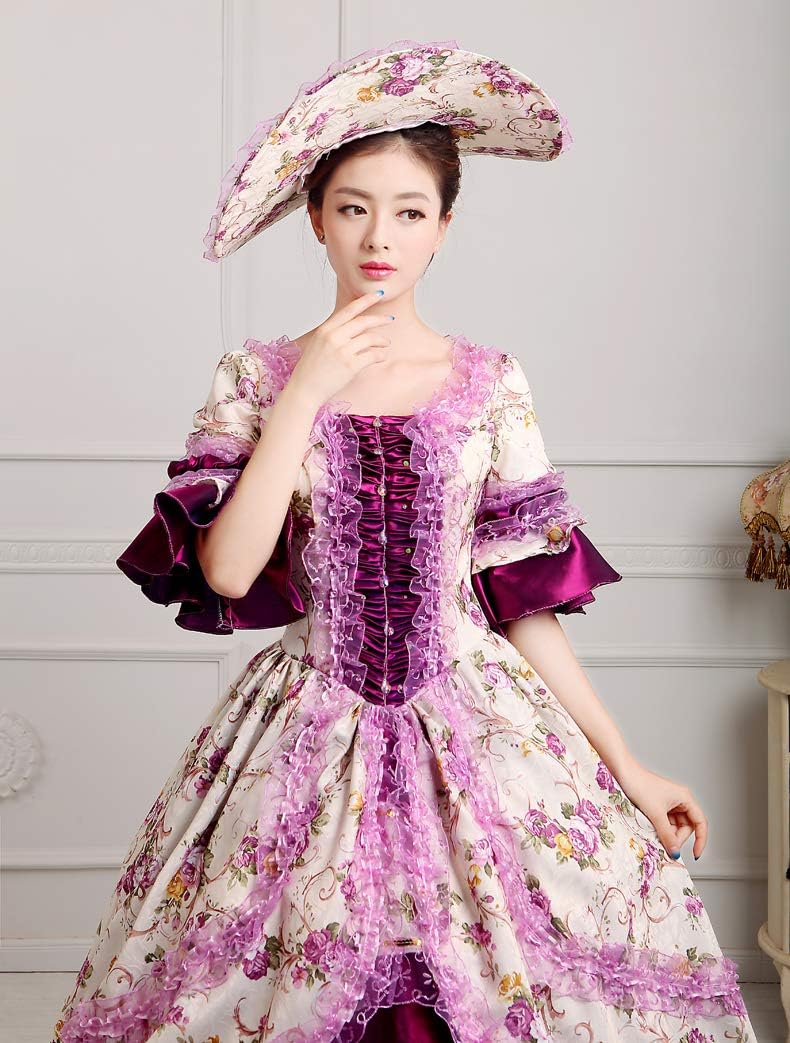 CountryWomen 1700's Rococo Gown Marie Antoinette Renaissance Dress Ball Gown Victorian Fairytale Brocade Dress Ball Gown - Image 6