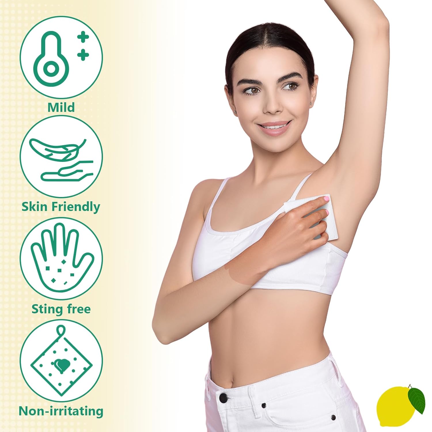Timgle 100 Pcs Mini Travel Deodorant Wipes Individually Wrapped Armpit Antiperspirant Deodorant Sweat Body Wipes for Women Men Teens Sports Travel Clean Skin Underarm Excessive Sweating(Lemon) - Image 3