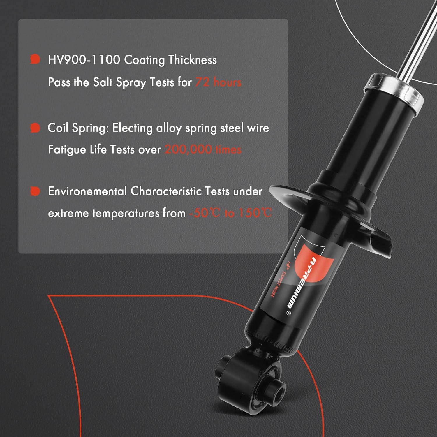 A-Premium Rear Pair (2) Strut Assembly Compatible with Subaru Impreza 2008 2009 2010 2011, Driver and Passenger Side