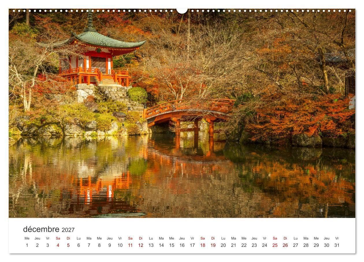 Jardiner au Japon (Calendrier mural haut de gamme 2027 DIN A2 vertical), CALVENDO calendrier mensuel: La beauté des jardins japonais