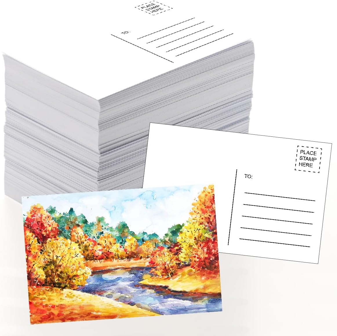 50 Packs Blank Watercolor Postcards, 4"x6" Inch 140lb