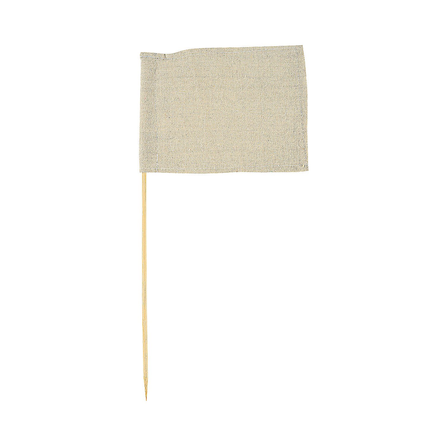 Fun Express DIY Natural Canvas Mini Flags - Craft Kit for Custom Designs Creative Party Decorations Personalized Gifts and Fun DIY Projects for Kids