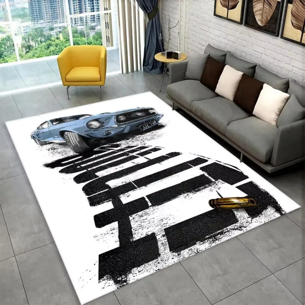 Tapis voiture 3D pour salle de jeux et décoration de chambre de garçon 160x200cm