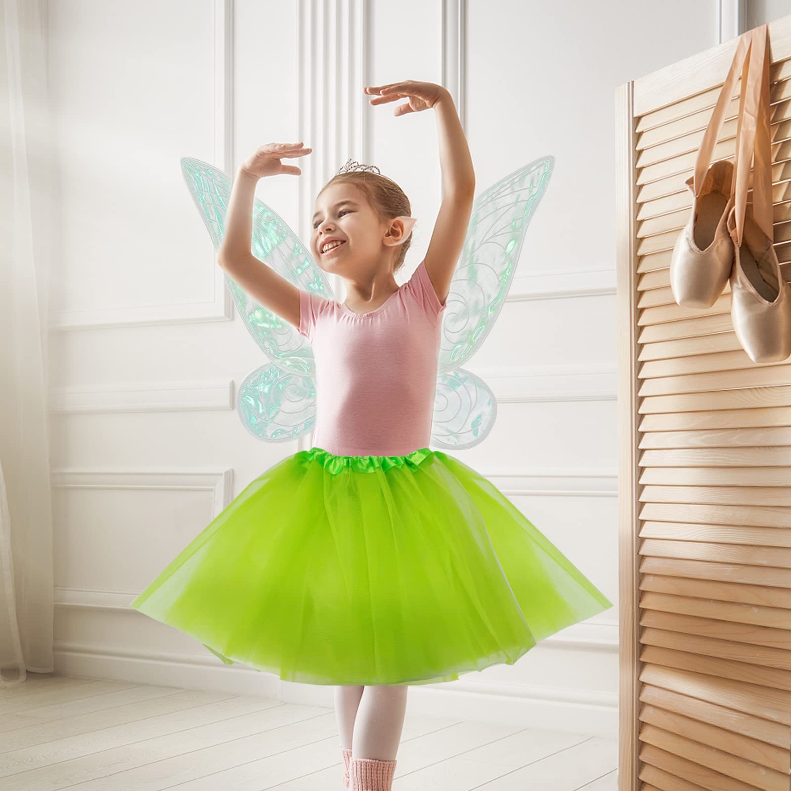 Ailes De Fée Enfant Papillon Blanc 43x35cm Avec Bandoulière Élastique - Déguisement Fête